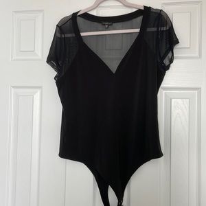 Black sexy bodysuit.